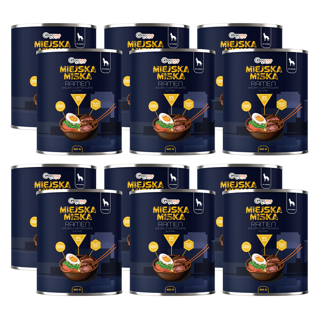 Gaczoo Miejska Miska bezzbożowa karma mokra dla psa Ramen 12 x 800g