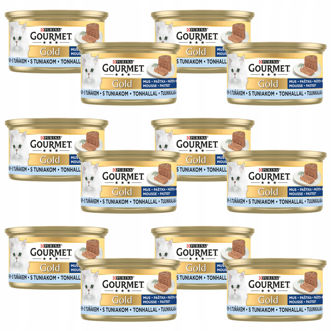 PURINA Gourmet Gold karma mokra dla kota mus Tuńczyk 12 x 85g