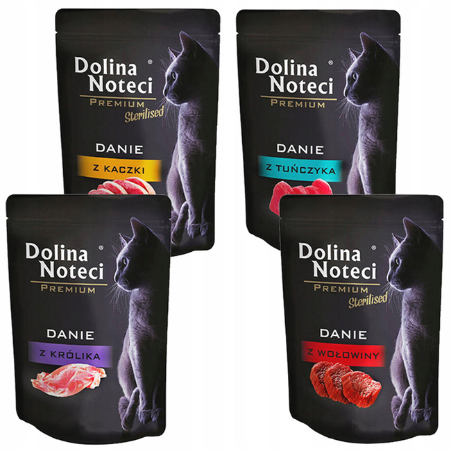 DOLINA NOTECI Premium karma mokra dla kota mix smaków 100 x 85g bezzbożowa