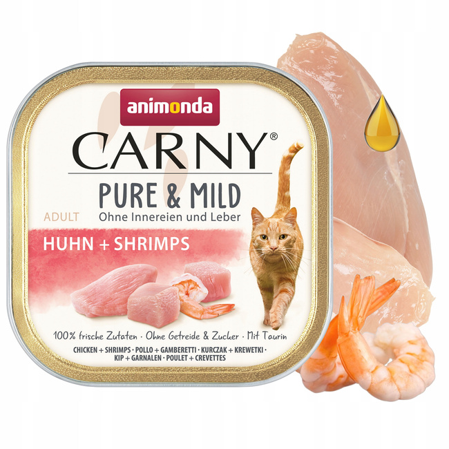 ANIMONDA Carny Pure & Mild karma mokra kota Kurczak z krewetkami 32 x 100g