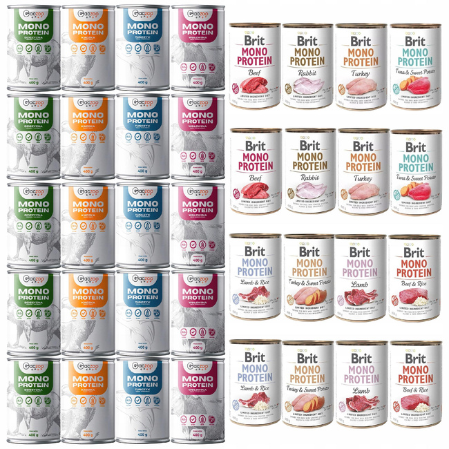 BRIT Gaczoo MONO PROTEIN monobiałkowa karma mokra psa mix smaków 36 x 400g