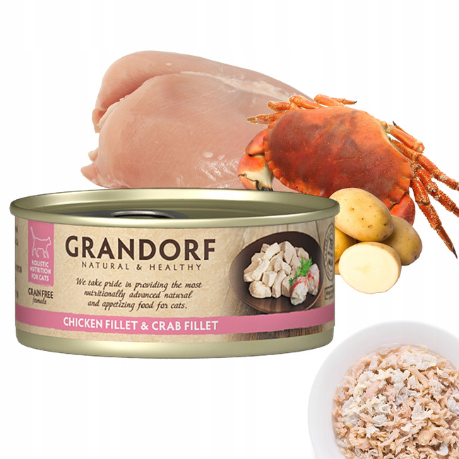 GRANDORF Zdrowa Karma mokra dla kota MIX 8x70g