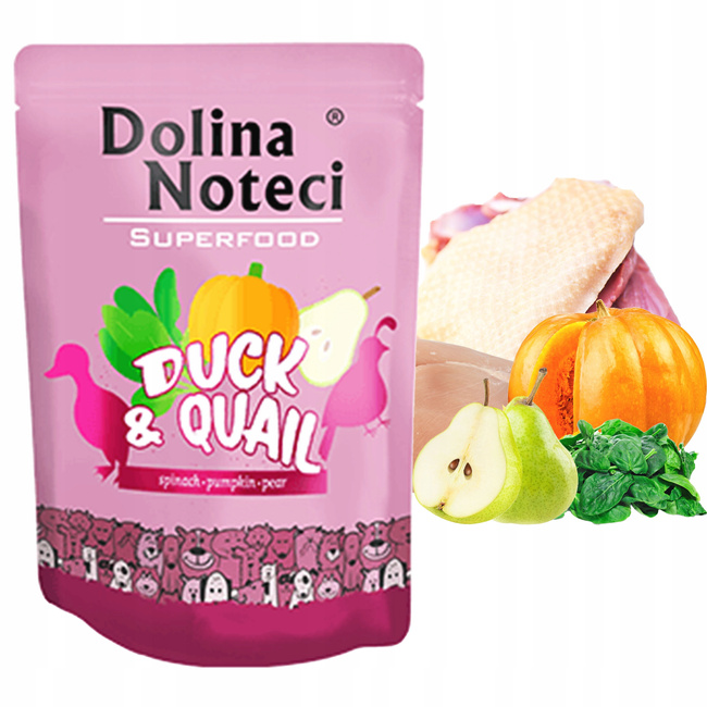 Dolina Noteci Superfood mokra karma dla psa 300g Kaczka Przepiórka