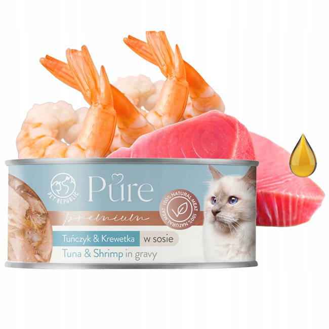 PET REPUBLIC Pure karma mokra dla kota mix smaków 8 x 80g