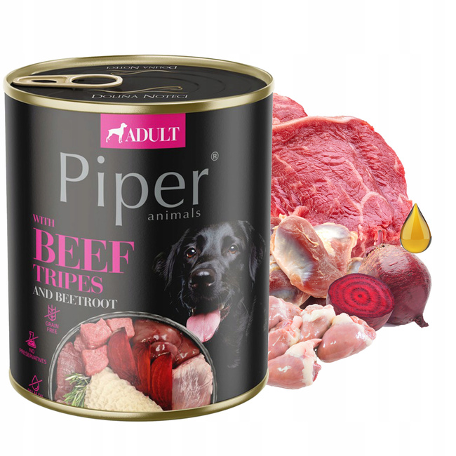 DOLINA NOTECI PIPER Karma mokra dla psa mix smaków 12 x 800g Bezzbożowa