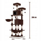 Drapak dla kota Gaczoo wysoki wieża legowisko brązowy 60 x 50 x 206 cm