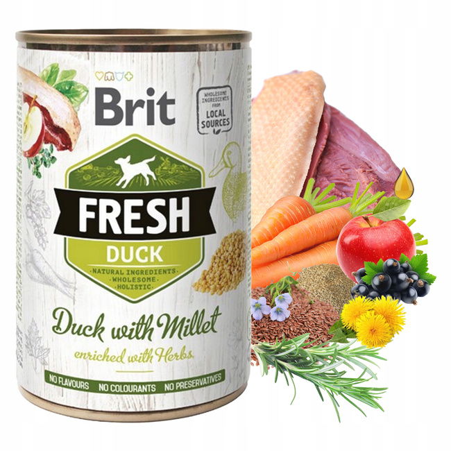 BRIT FRESH Karma mokra dla psa Kaczka 400g