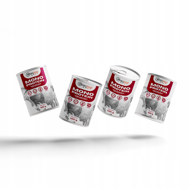 Mokra karma monobiałkowa dla psa Gaczoo MONO PROTEIN Wołowina 6 x 400g