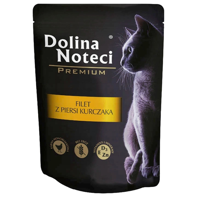 DOLINA NOTECI Premium Filet z Kurczaka karma mokra dla kota 85g bez zbóż