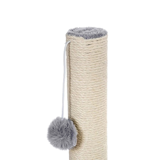 Drapak dla kota Gaczoo słupek z piłeczką jasny szary 40 x 40 x 72 cm