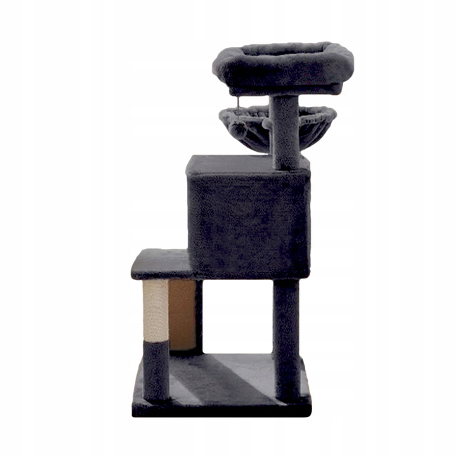 Drapak dla kota Gaczoo domek legowisko ciemny szary 50 x 50 x 96 cm