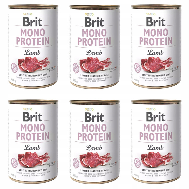 BRIT MONO Protein Karma mokra dla psa Jagnięcina 6 x 400g