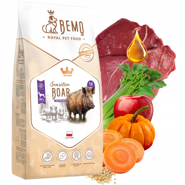 BEMO SENSITIVE Boar Karma sucha dla psa średnie i duże rasy M/L 10 kg