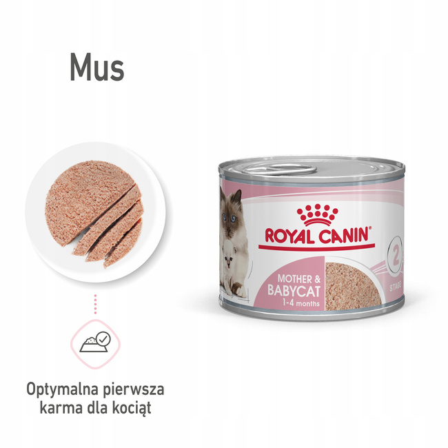 ROYAL CANIN Babycat Instinctive Mousse karma mokra dla kociąt 12 x 195 g