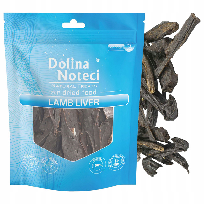 DOLINA NOTECI Wątroba Jagnięca zdrowy przysmak dla psa 9 x 150g