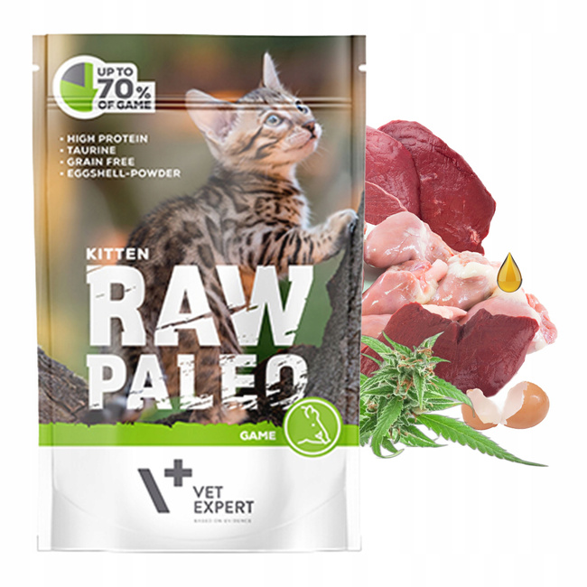 RAW PALEO Karma mokra dla kociąt Dziczyzna 100g Bezzbożowa