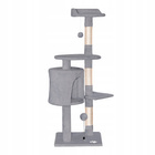 Drapak dla kota Gaczoo duży wieża legowisko jasny szary 40 x 40 x 116 cm