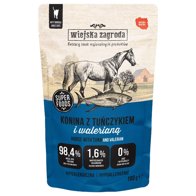 Wiejska Zagroda karma mokra dla kota Mix Smaków 4 x 100g bezzbożowa