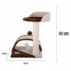 Drapak dla kota Gaczoo z podstawką i zabawką brązowy 35 x 35 x 42 cm