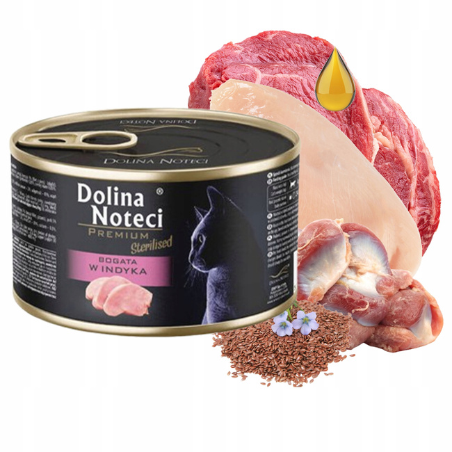 Dolina Noteci Premium Sterilised 185g indyk karma mokra dla kotów sterylizowanych