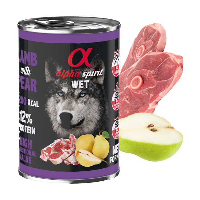 ALPHA SPIRIT Karma mokra dla psa mix smaków 6 x 400g