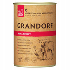 GRANDORF DOG zdrowa karma mokra dla psa Wołowina Indyk 12 x 400g Bezzbożowa