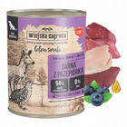 WIEJSKA ZAGRODA Leśne smaki Karma mokra dla psa mix smaków 12 x 800g Bezzbożowa