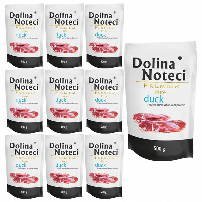 DOLINA NOTECI Pure karma mokra dla psa Kaczka 10 x 500g dla alergików