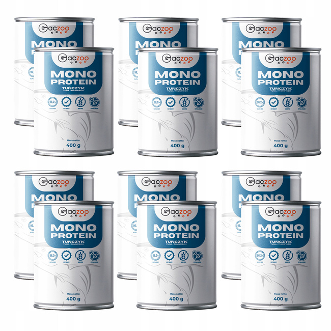 Mokra karma monobiałkowa dla psa Gaczoo MONO PROTEIN Tuńczyk 12 x 400g 