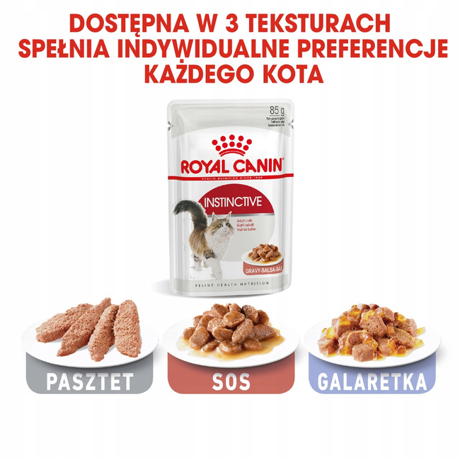 ROYAL CANIN Instinctive karma mokra w sosie dla kotów dorosłych 12 x 85 g