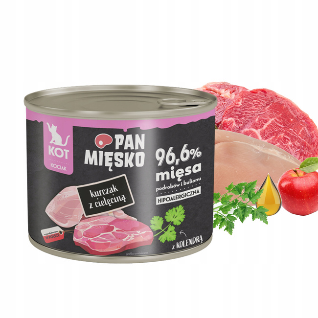 Pan Mięsko karma dla kociąt mokra Mix 8 x 200g