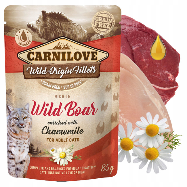 CARNILOVE CAT POUCH Mix smaków mokra karma dla kota 6 x 85g bez zbóż zdrowa