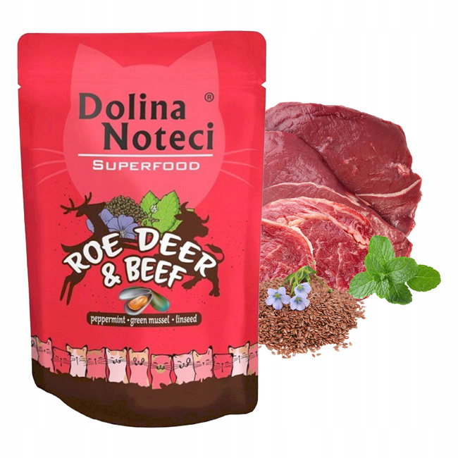 Dolina Noteci Superfood mokra karma dla kota Sarna Wołowina 85g