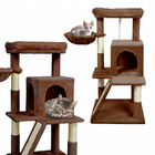 Drapak dla kota Gaczoo domek legowisko brązowy 50 x 50 x 96 cm