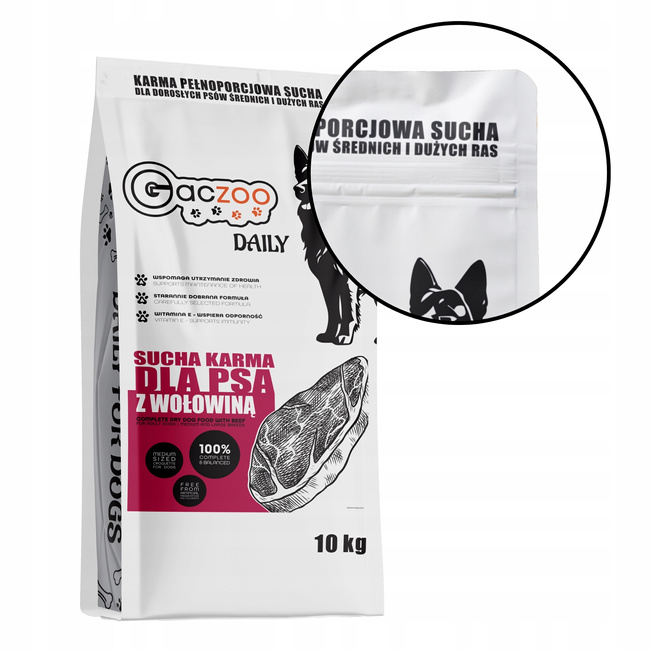 Sucha karma dla psa Gaczoo Daily Mix smaków 2 x 10 kg Adult Dog Witaminy