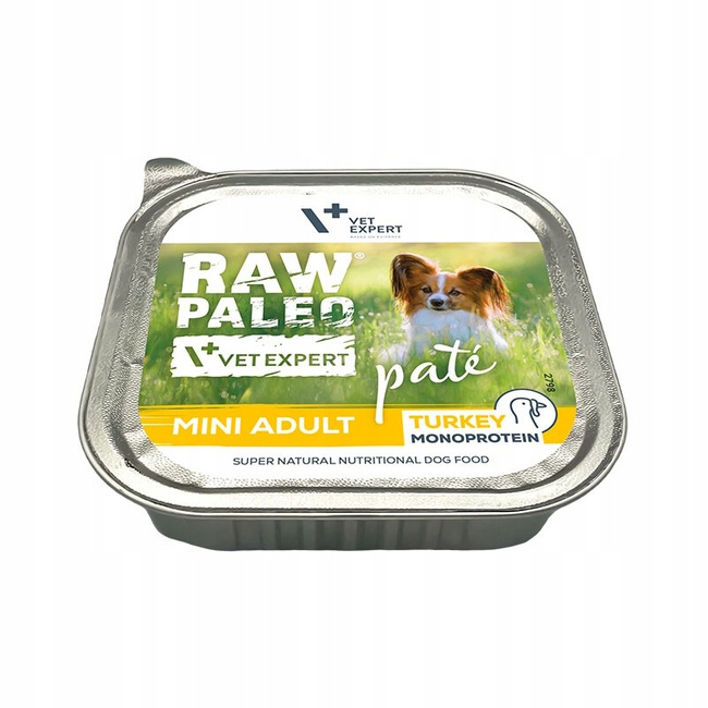 RAW PALEO PATE Mini Adult Indyk karma dla psa mokra 150g monobiałkowa