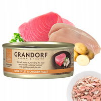 GRANDORF Karma mokra dla kota Tuńczyk Kurczak 70g