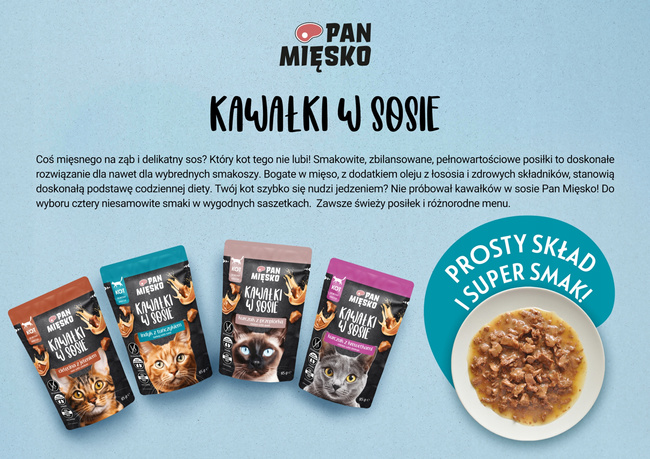 Pan Mięsko karma dla kota mokra 12 x 85g Indyk Tuńczyk