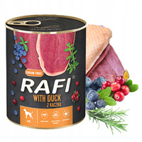 DOLINA NOTECI RAFI Karma mokra dla psa Kaczka 800g Bezzbożowa