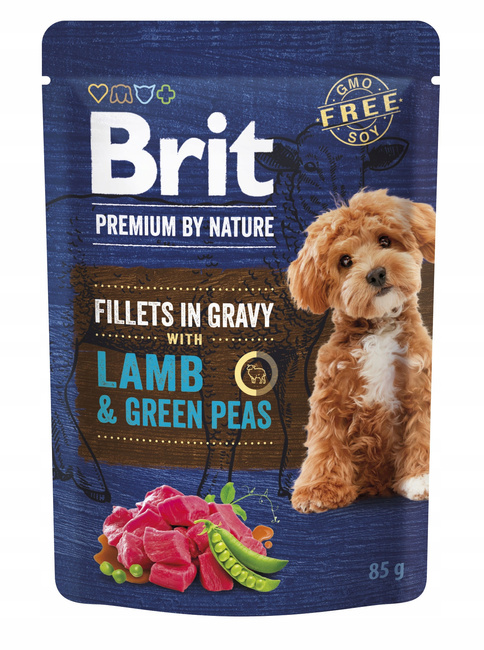 Brit By Nature Fillets in Gravy 24 x 85g Lamb mokra karma dla psa