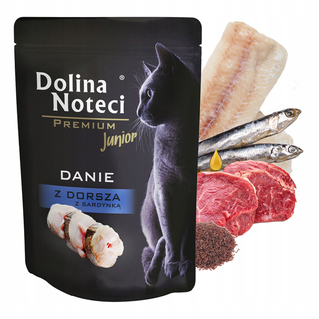 Dolina Noteci Premium Junior mokra karma dla kociąt Dorsz 85g