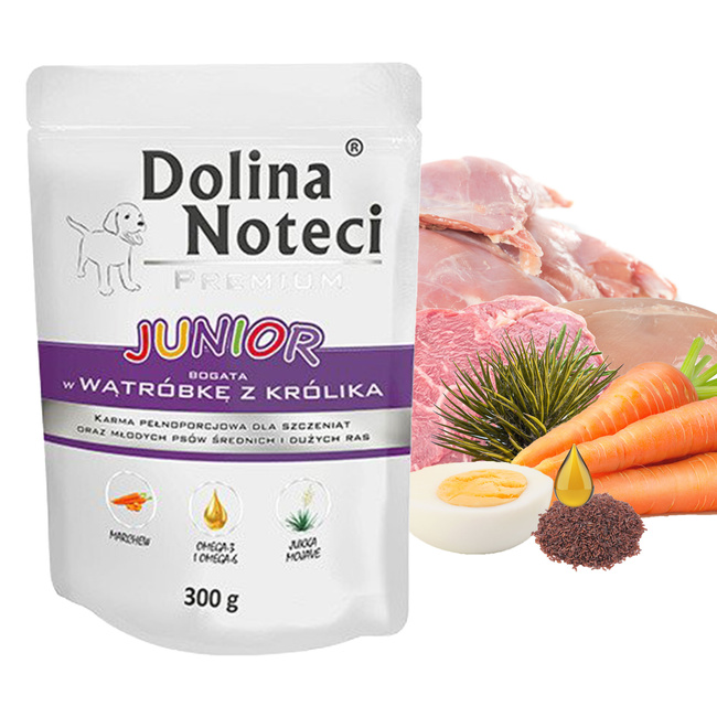 Dolina Noteci Junior mokra karma dla psa 18 x 300g Mix