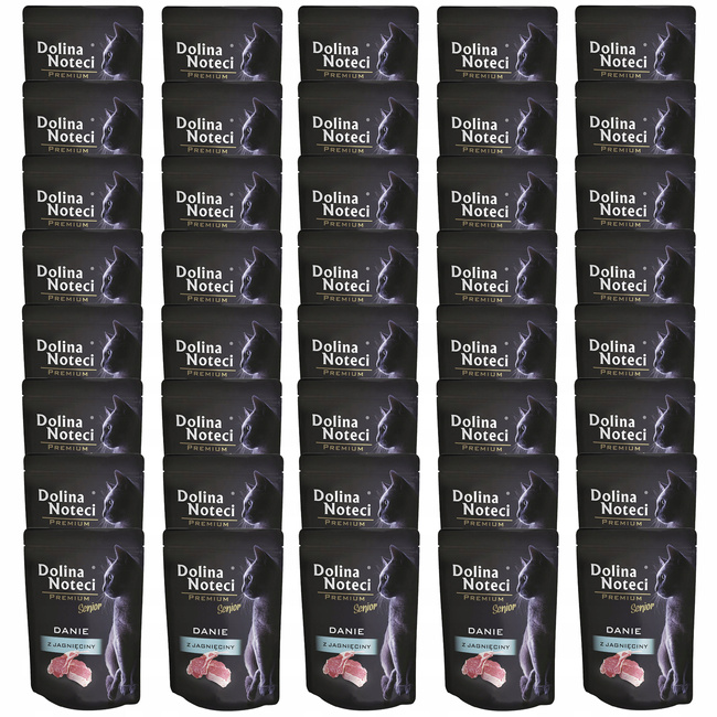 DOLINA NOTECI Premium Senior Danie karma mokra kota Jagnięcina 40 x 85g