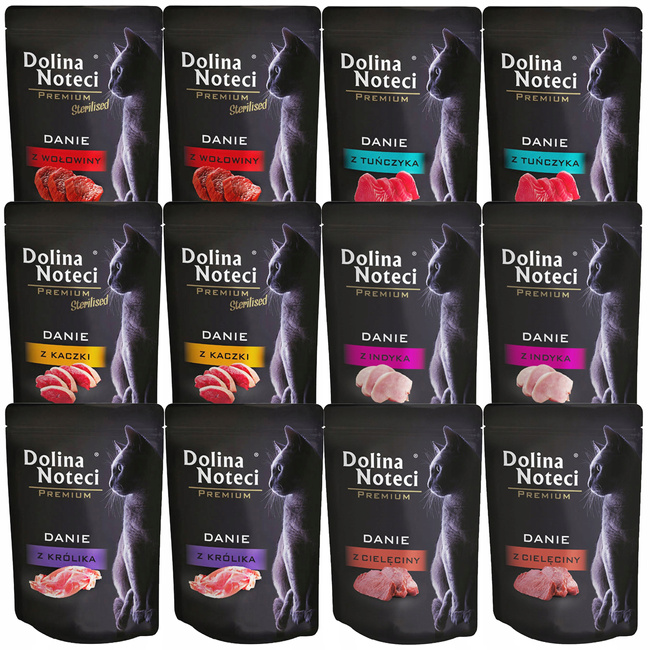 DOLINA NOTECI Premium Danie mokra karma dla kota mix smaków 12 x 85g