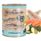 WIEJSKA ZAGRODA Karma mokra dla szczeniaka Rybna uczta 4 x 800g Bezzbożowa