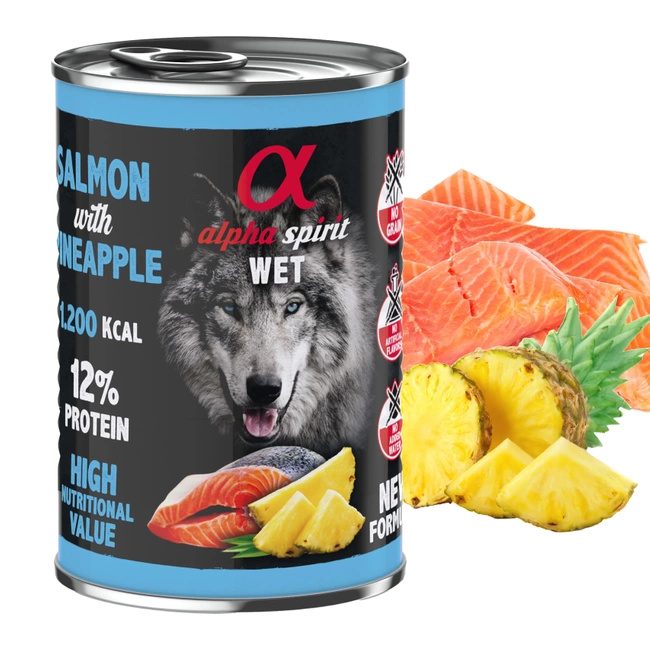 ALPHA SPIRIT Karma mokra dla psa Łosoś 400g
