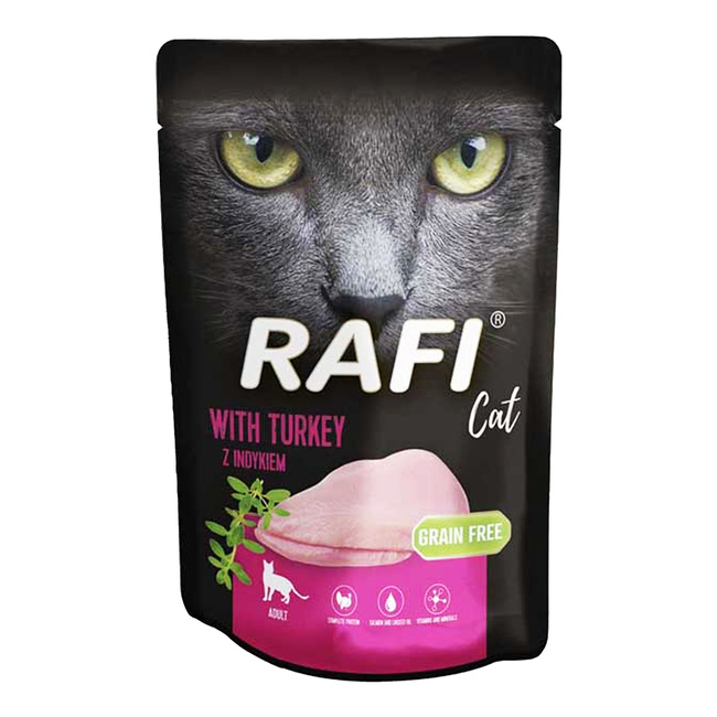 DOLINA NOTECI RAFI Karma mokra dla kota Indyk 100g