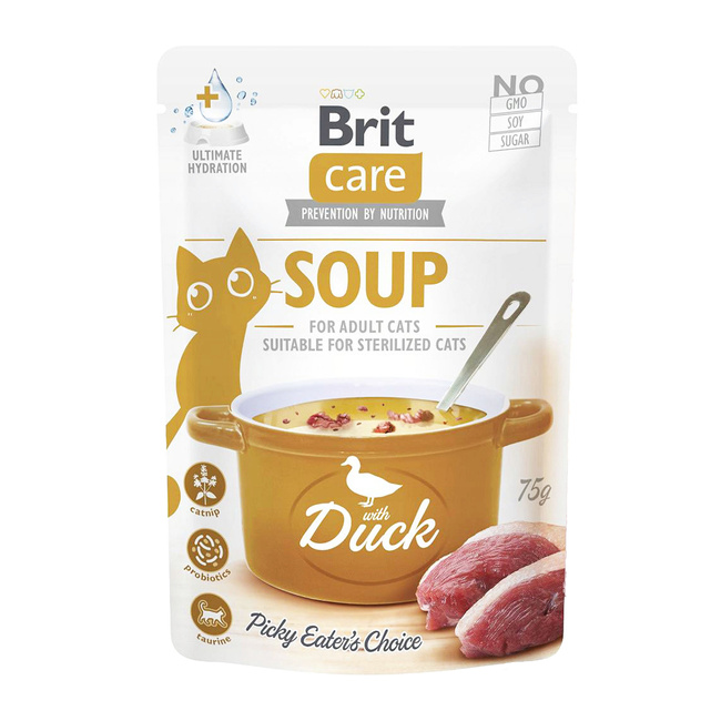 Brit Care Soup 75g Duck mokra karma dla kota w formie zupy