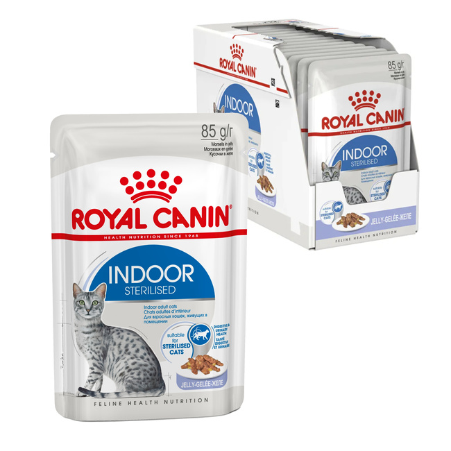 ROYAL CANIN Indoor Sterilised, karma mokra w galaretce 12 x 85 g
