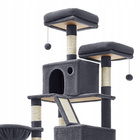 Drapak dla kota Gaczoo wysoki wieża legowisko ciemny szary 60 x 50 x 206 cm